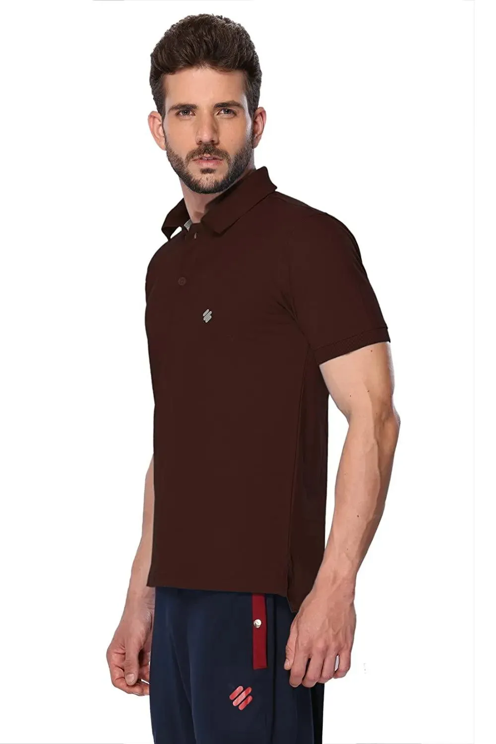 ONN Men's Cotton Polo T-Shirt (Pack of 2) in Solid Coffee-Red colours