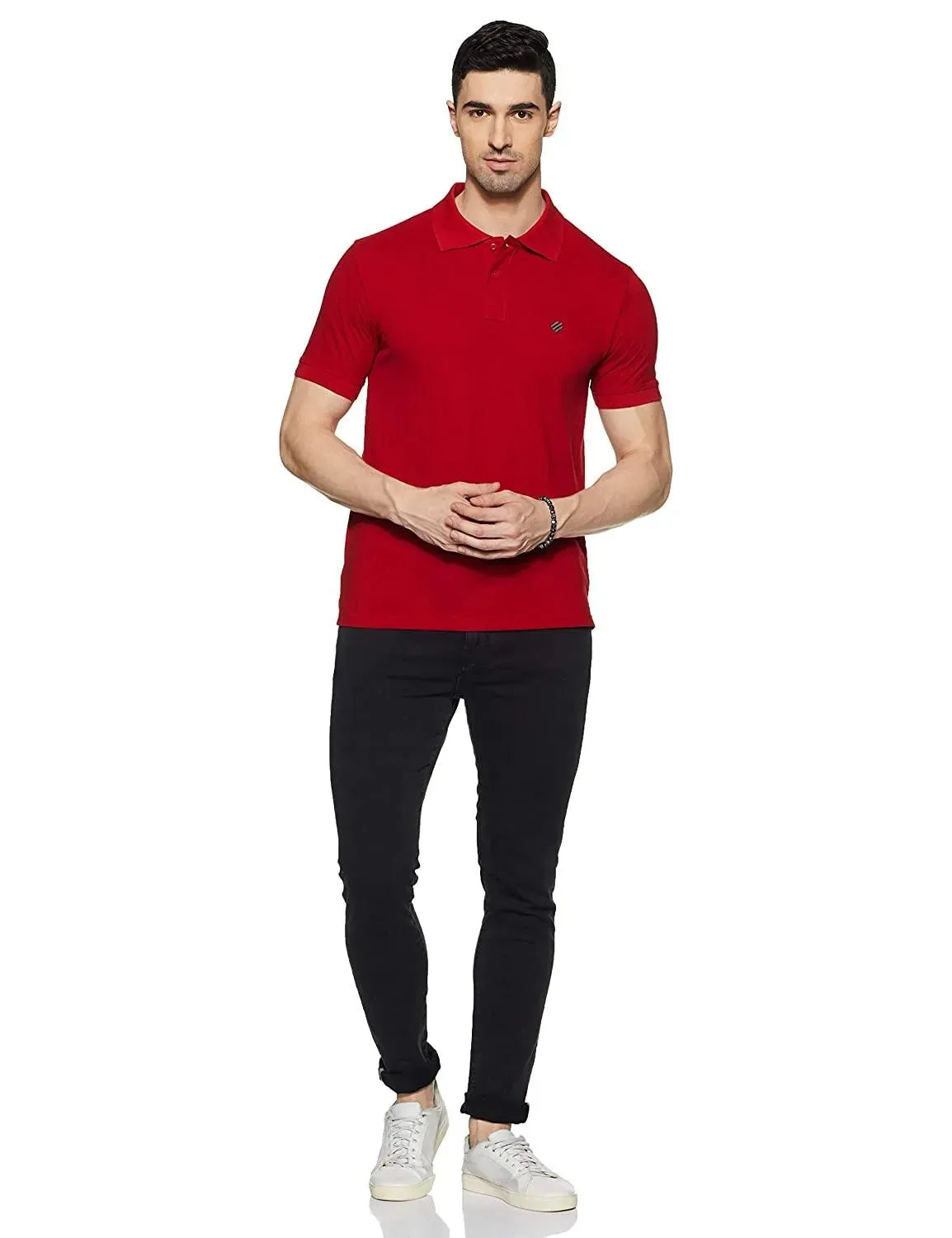 ONN Men's Cotton Polo T-Shirt (Pack of 2) in Solid Coffee-Red colours