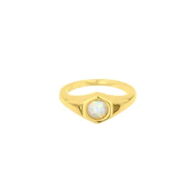 OPAL SIGNET RING GOLD