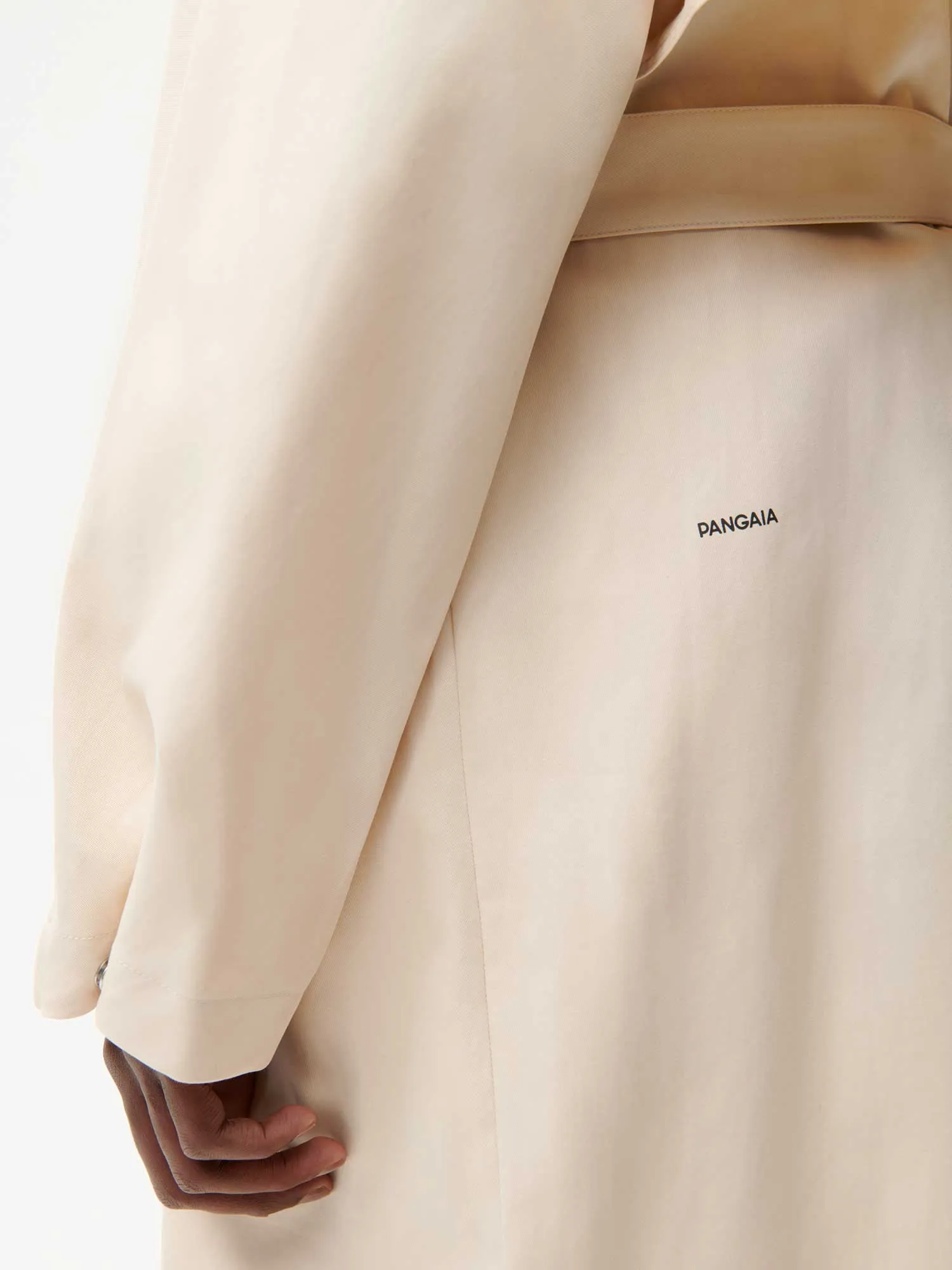 Organic Cotton Trench Coat—sand