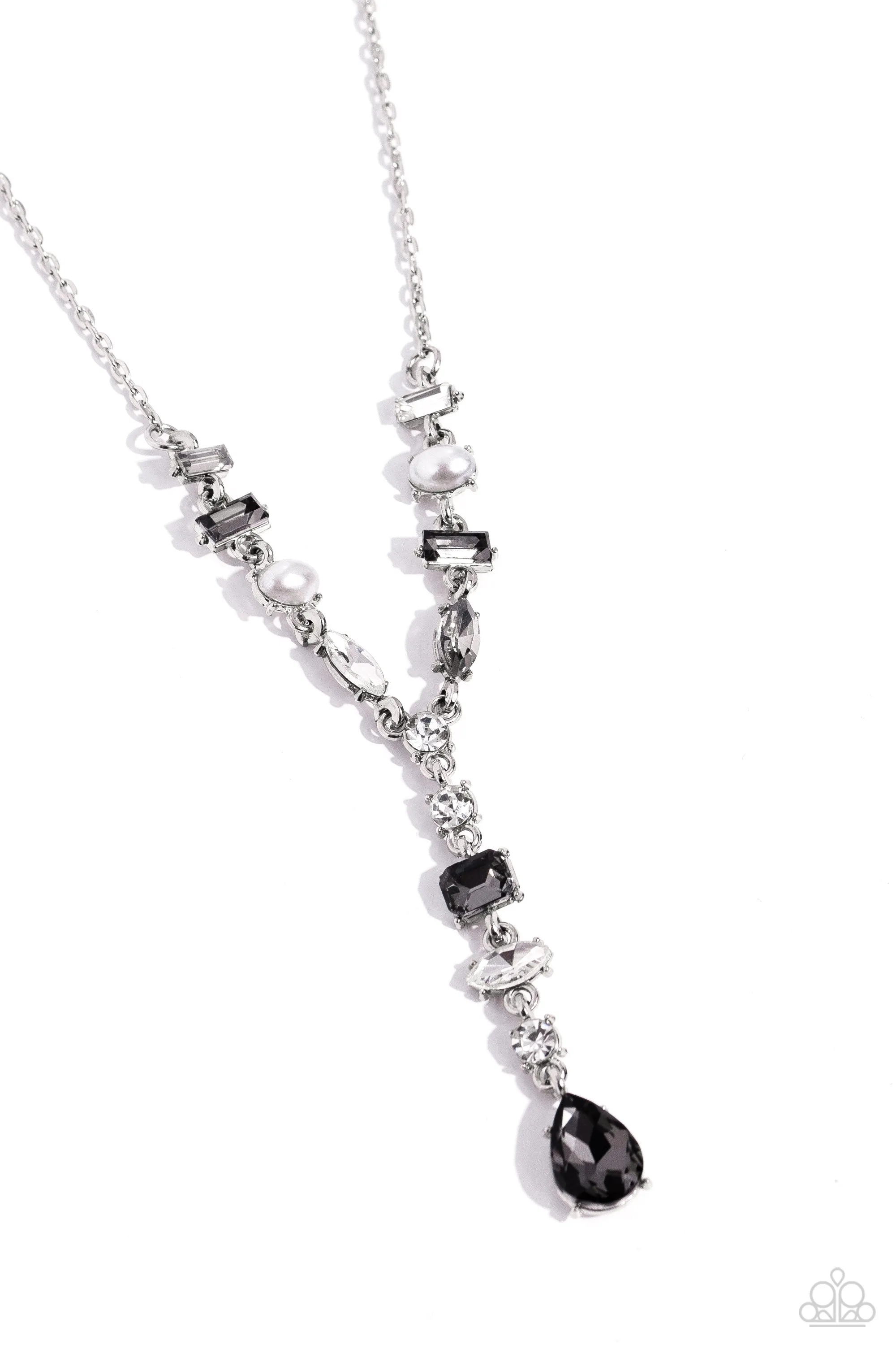 Paparazzi Dreamy Dowry Silver Necklace & Earring Set