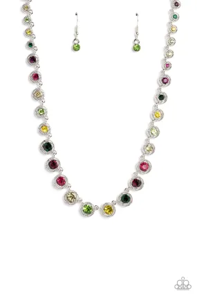 Paparazzi Kaleidoscope Charm Multi Exclusive Necklace & Earring Set