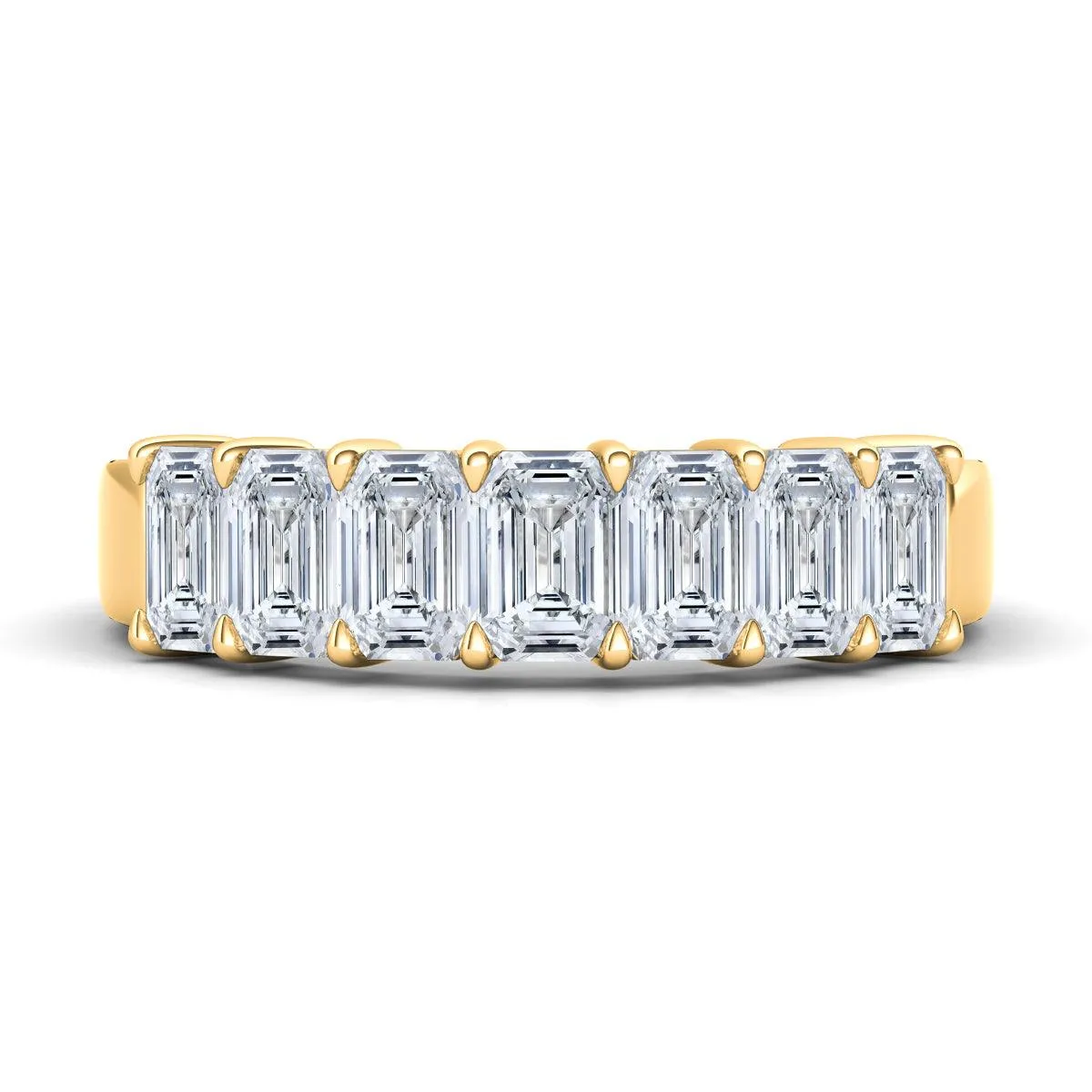 Petite Emerald Cut Half Eternity Band