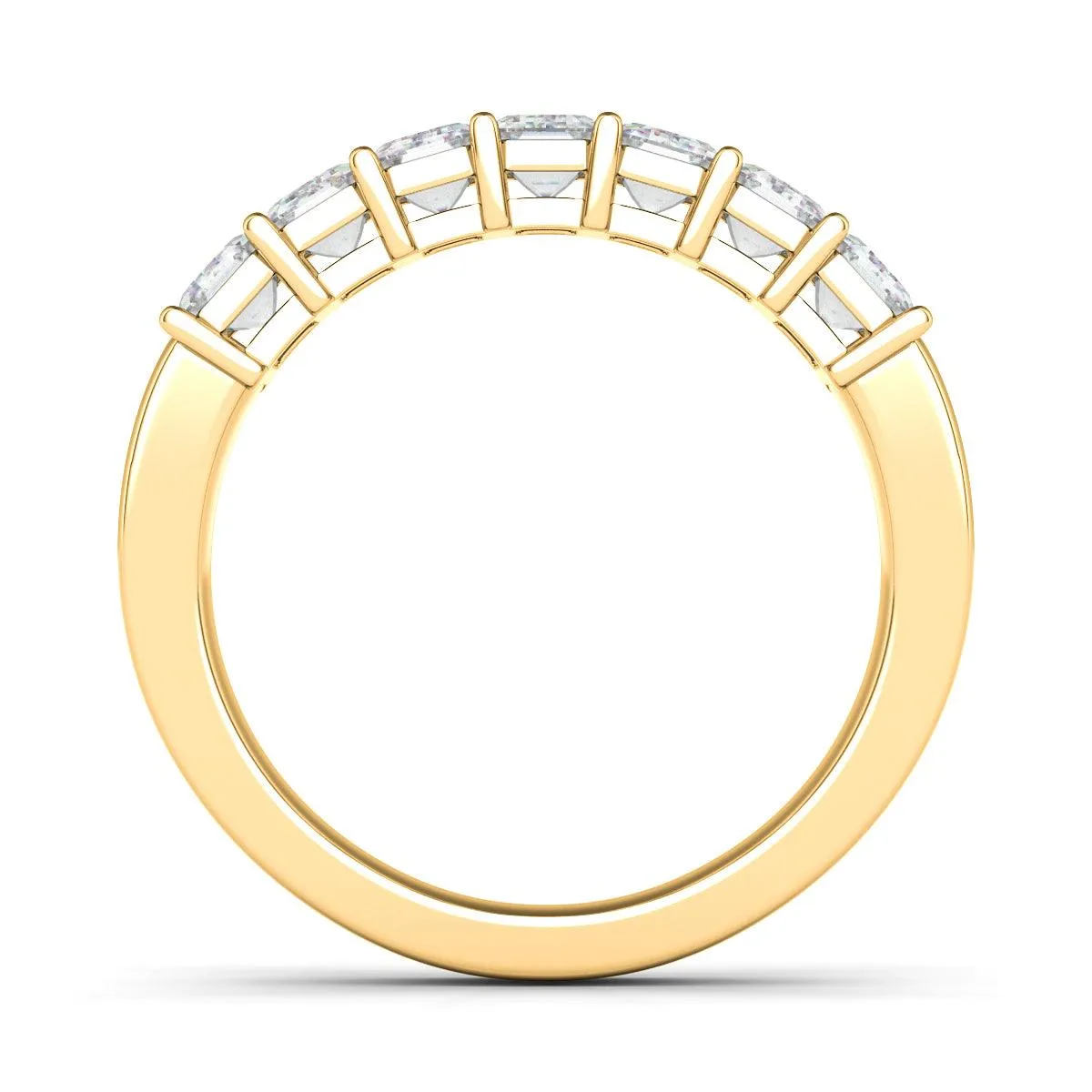 Petite Emerald Cut Half Eternity Band