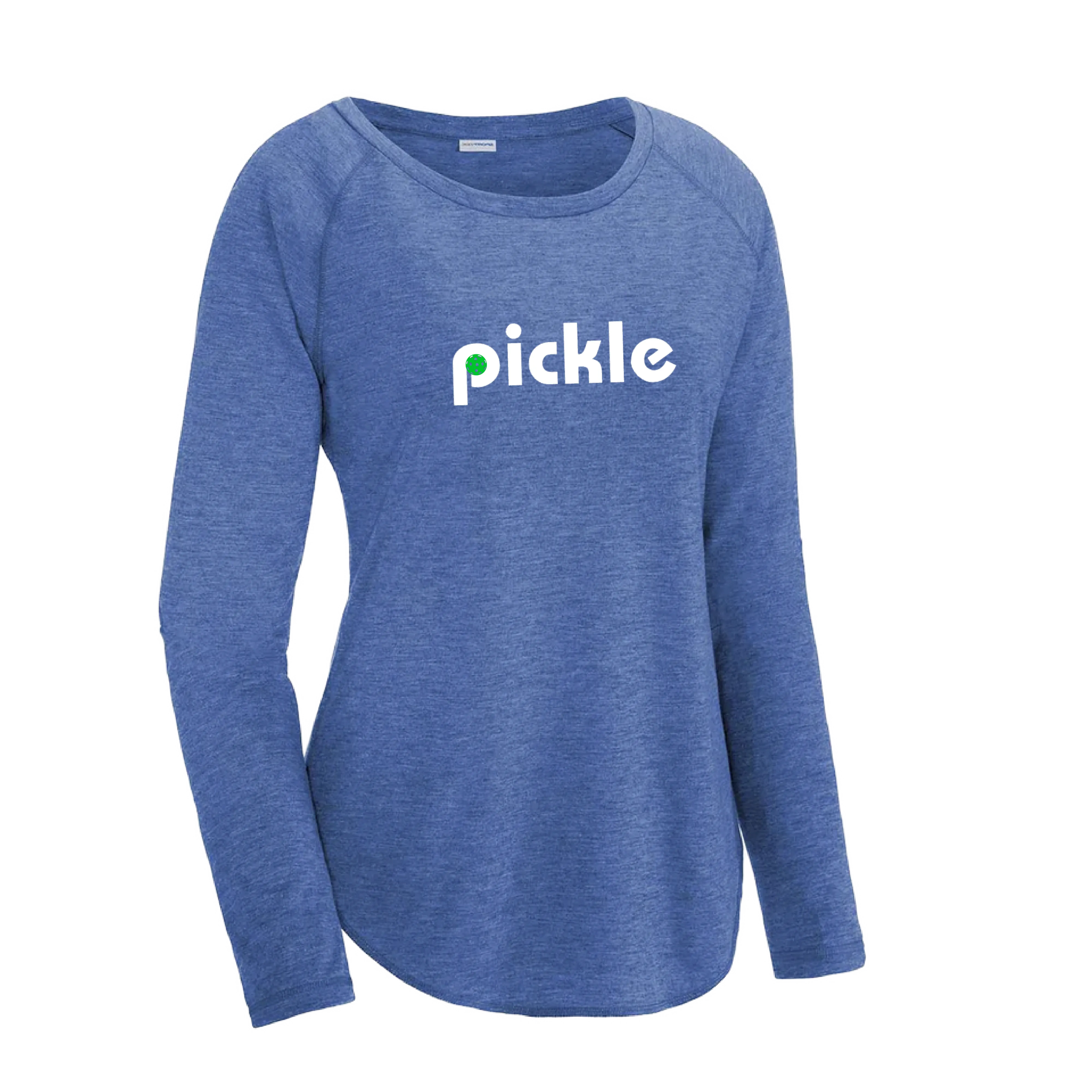 Pickle | Women's Long Sleeve Scoop Neck Pickleball Shirts | 75/13/12 poly/cotton/rayon