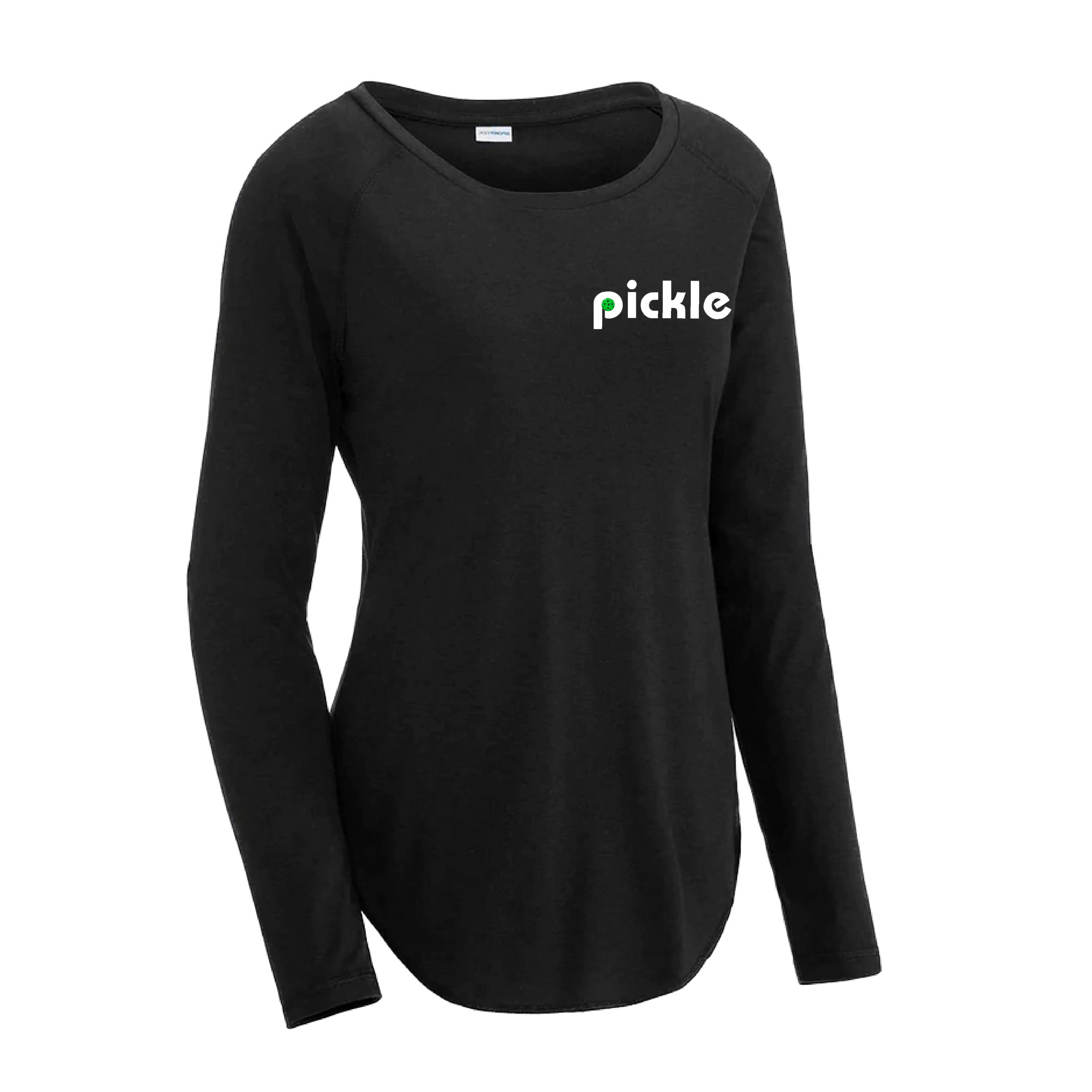 Pickle | Women's Long Sleeve Scoop Neck Pickleball Shirts | 75/13/12 poly/cotton/rayon