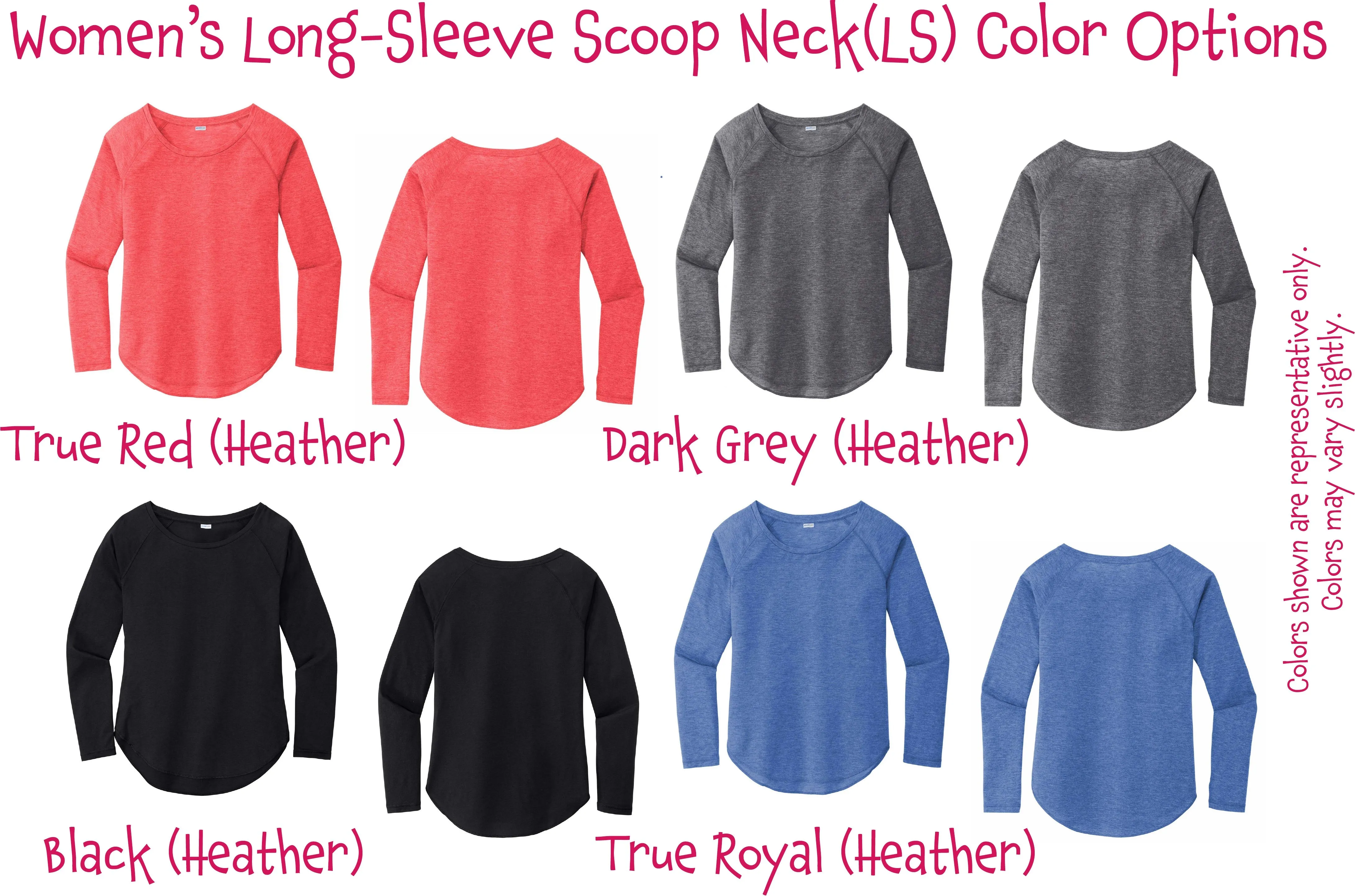 Pickle | Women's Long Sleeve Scoop Neck Pickleball Shirts | 75/13/12 poly/cotton/rayon