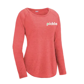 Pickle | Women's Long Sleeve Scoop Neck Pickleball Shirts | 75/13/12 poly/cotton/rayon