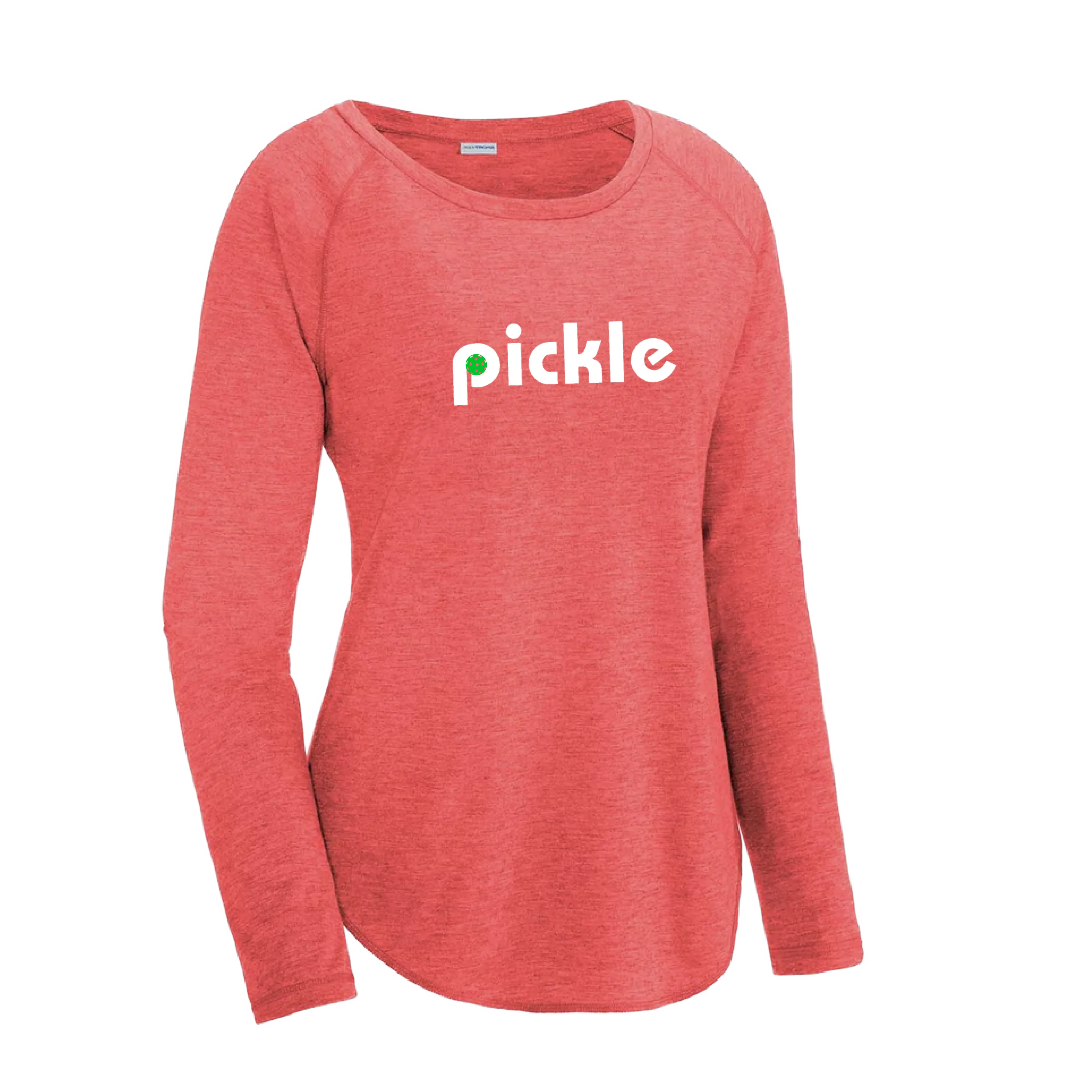 Pickle | Women's Long Sleeve Scoop Neck Pickleball Shirts | 75/13/12 poly/cotton/rayon