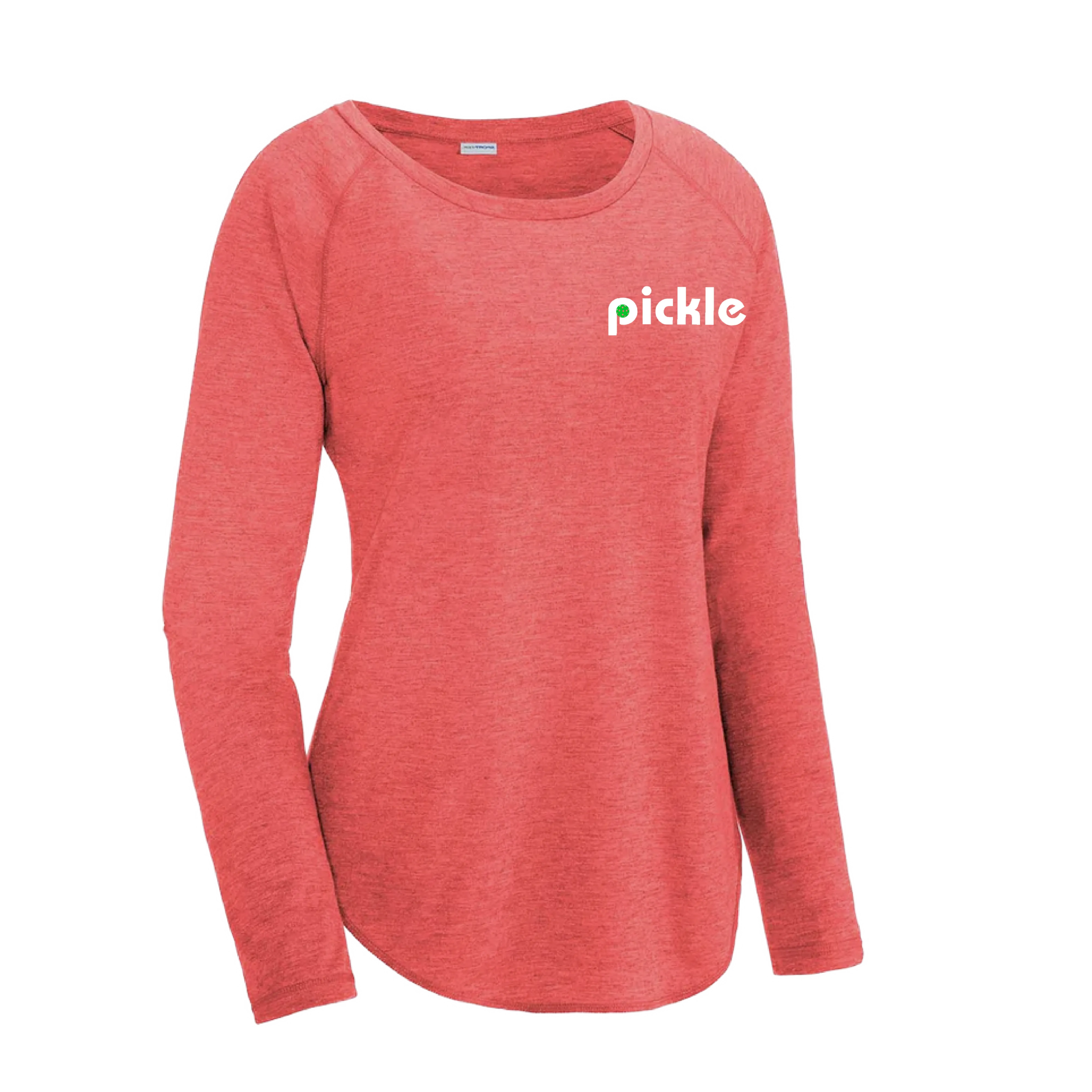 Pickle | Women's Long Sleeve Scoop Neck Pickleball Shirts | 75/13/12 poly/cotton/rayon