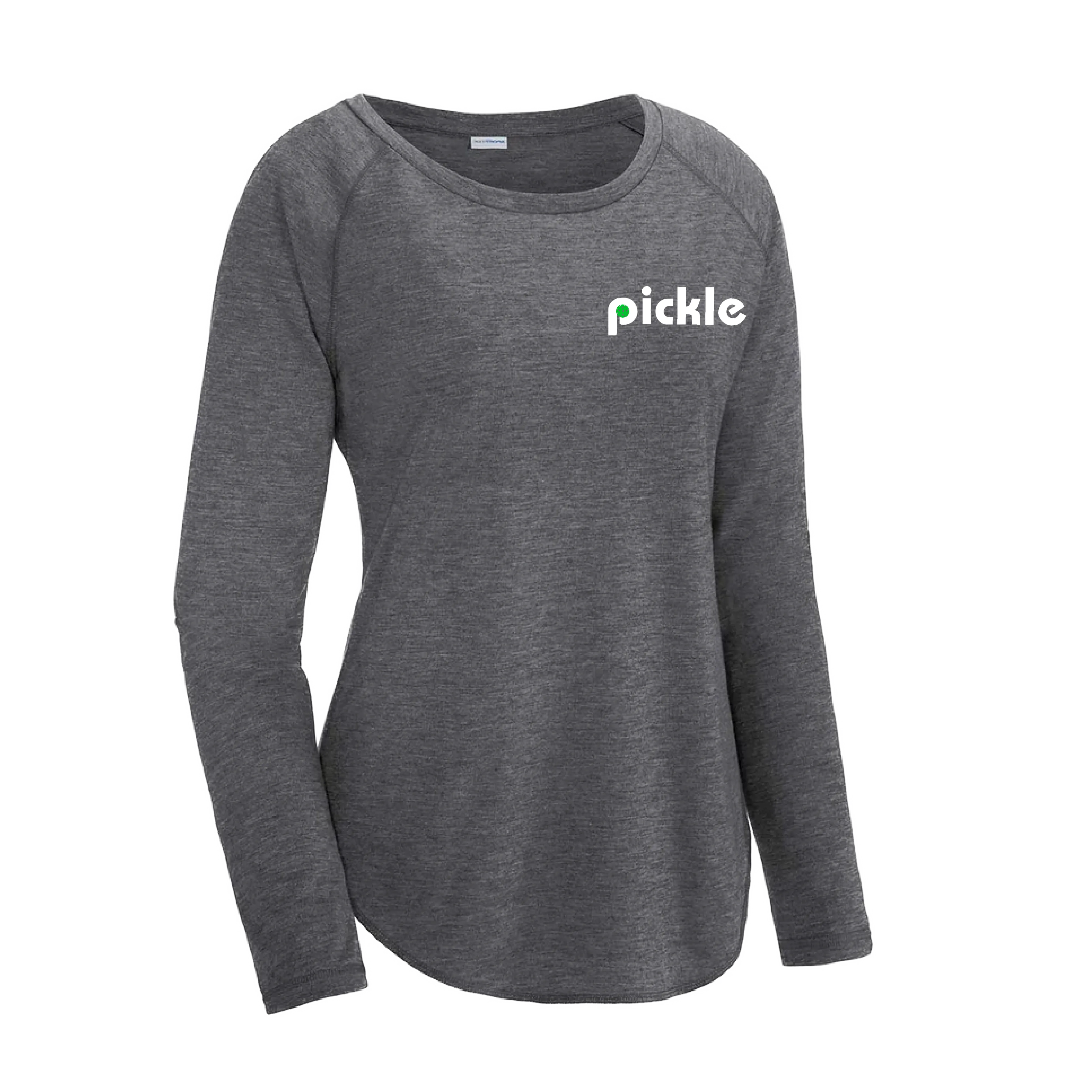 Pickle | Women's Long Sleeve Scoop Neck Pickleball Shirts | 75/13/12 poly/cotton/rayon