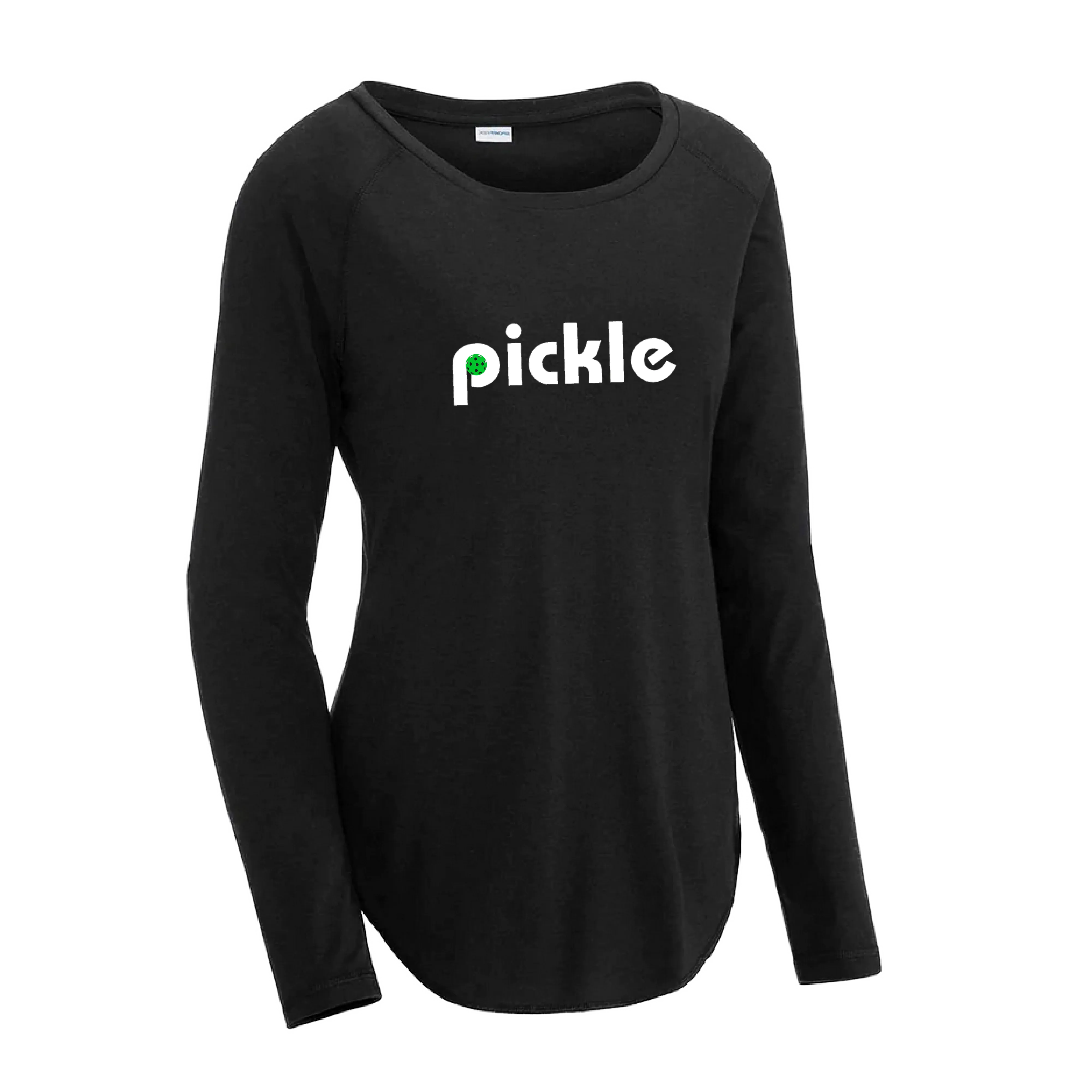 Pickle | Women's Long Sleeve Scoop Neck Pickleball Shirts | 75/13/12 poly/cotton/rayon