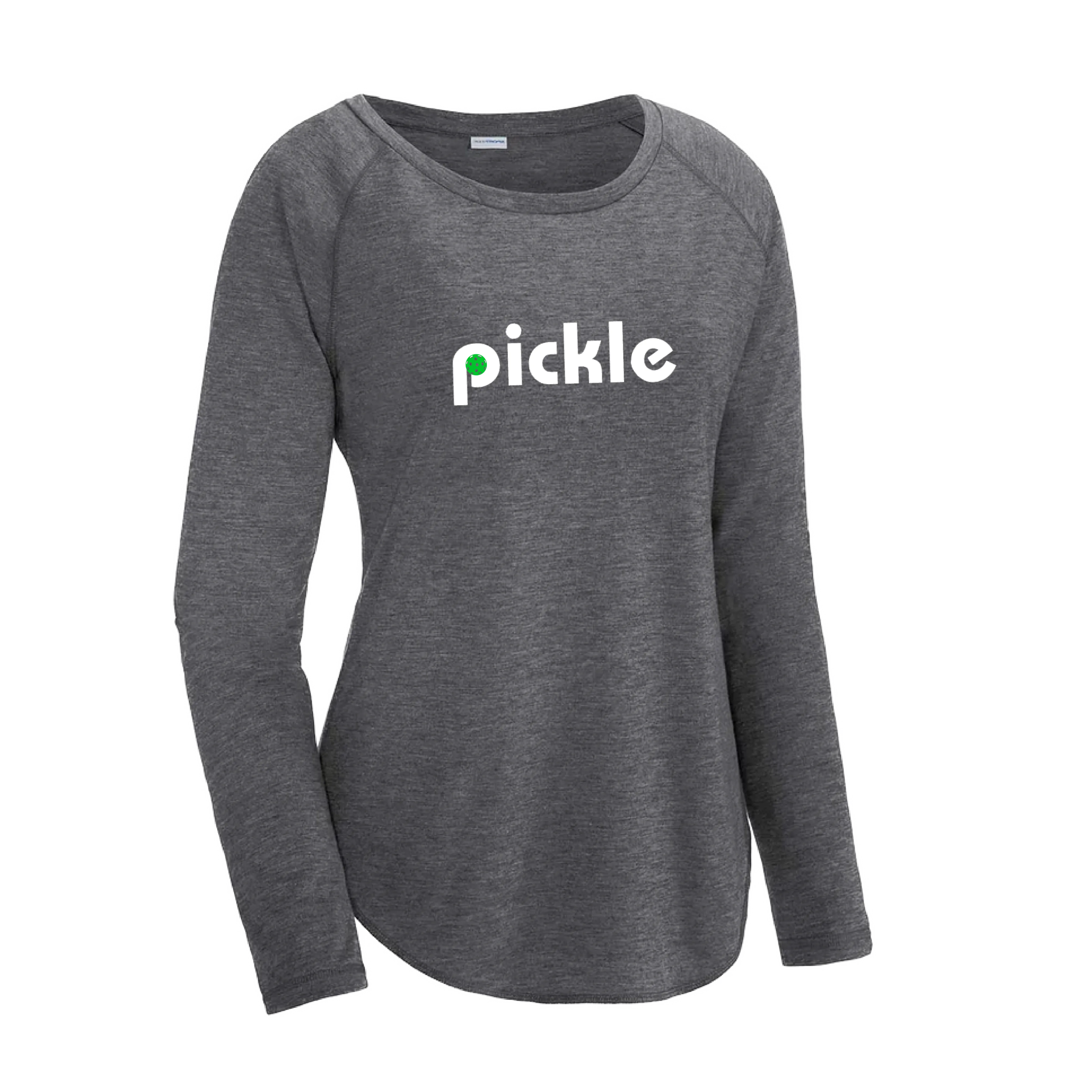 Pickle | Women's Long Sleeve Scoop Neck Pickleball Shirts | 75/13/12 poly/cotton/rayon