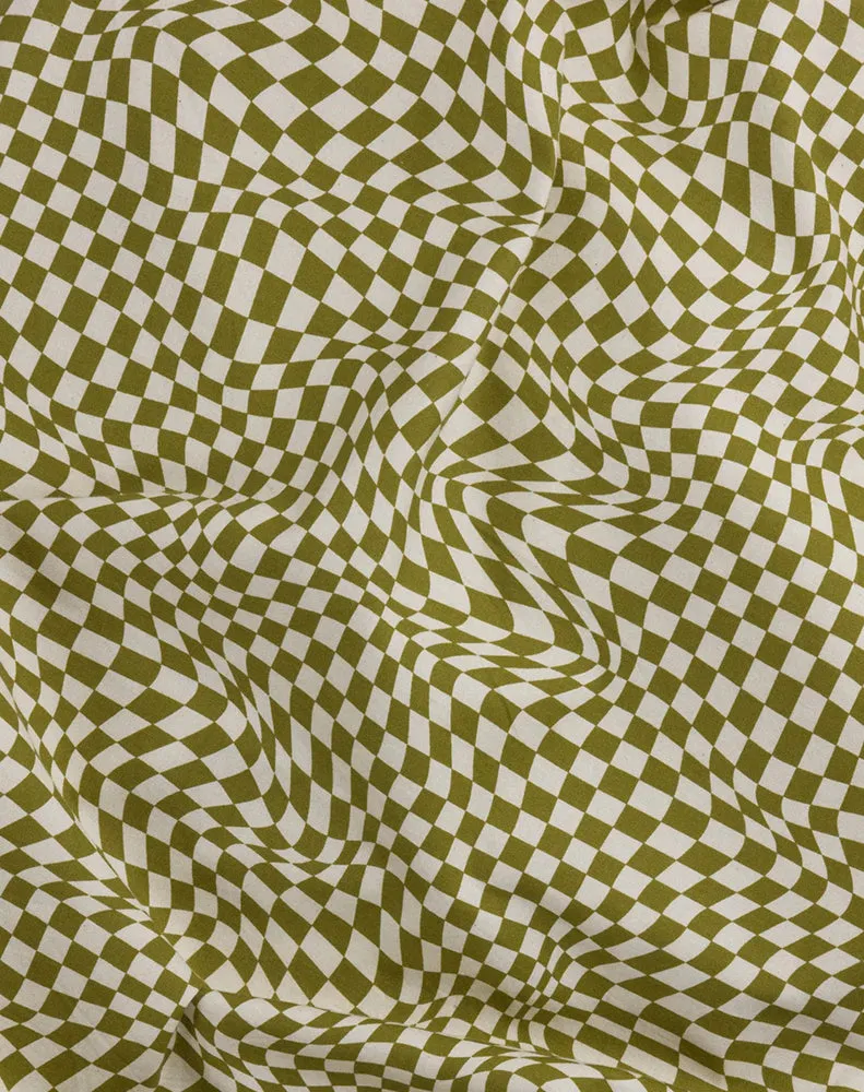 PILLOW CASE SET OF 2 - MOSS TRIPPY CHECKER