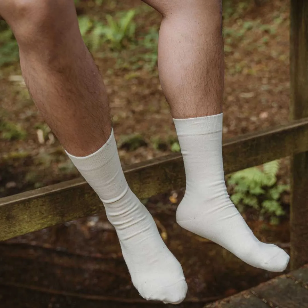 Pure (no dye) Adult Trouser Socks - 98% Organic Cotton