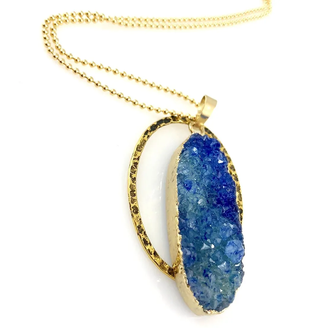 "Druzy XL" Necklace (Ocean)