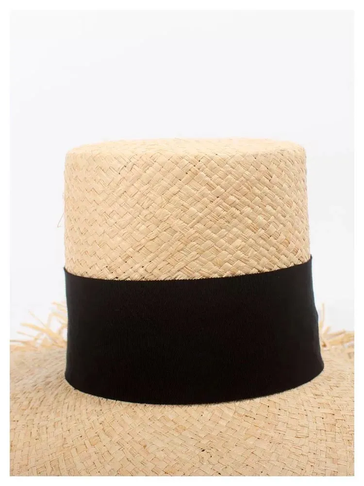 Raffia High Top Hat