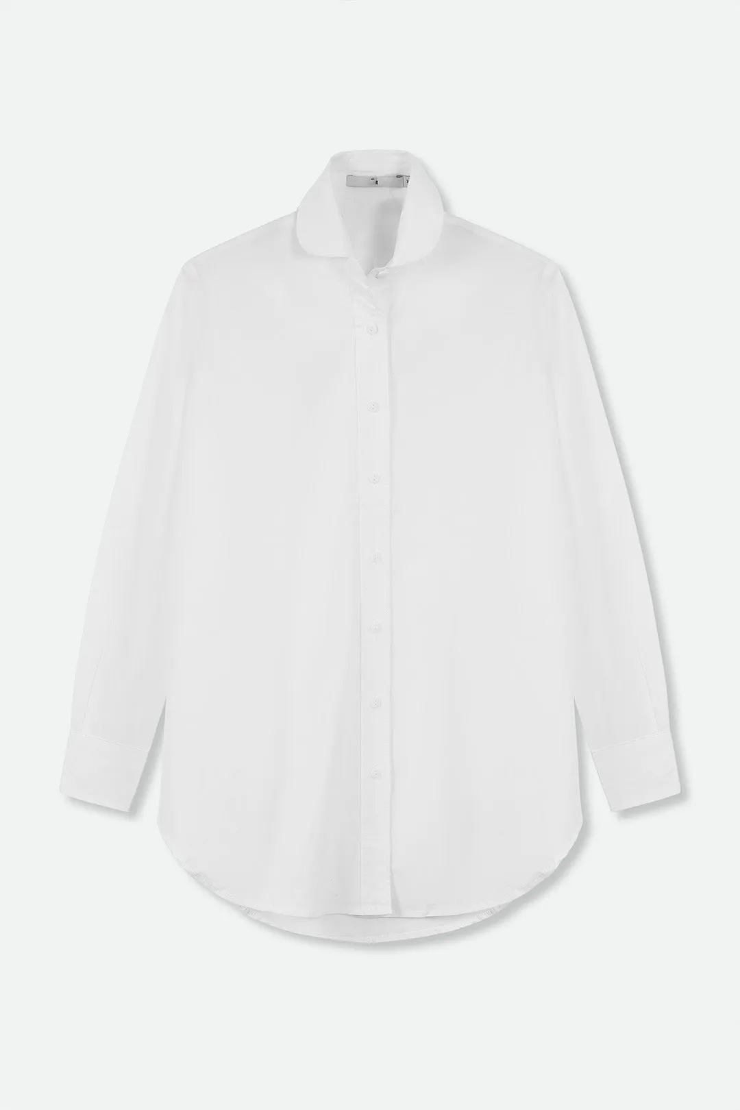 RAGUSA ROUNDED COLLARED SHIRT IN COTTON STRETCH