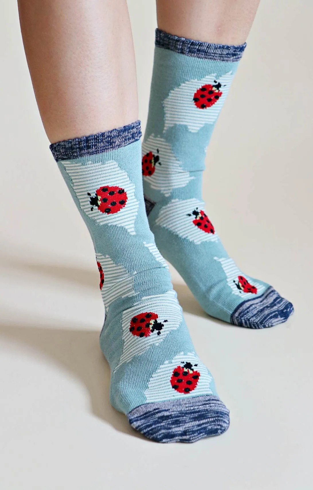 Replant Pairs "Ladybug" Organic Cotton Crew Socks