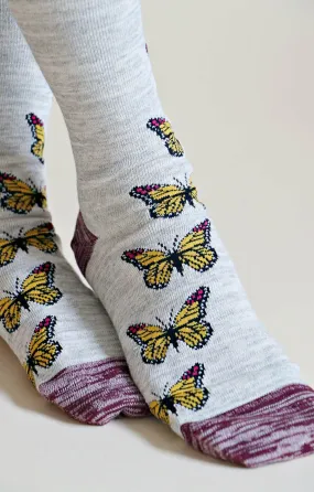 Replant Pairs "Monarch Butterfly" Organic Cotton Crew Socks