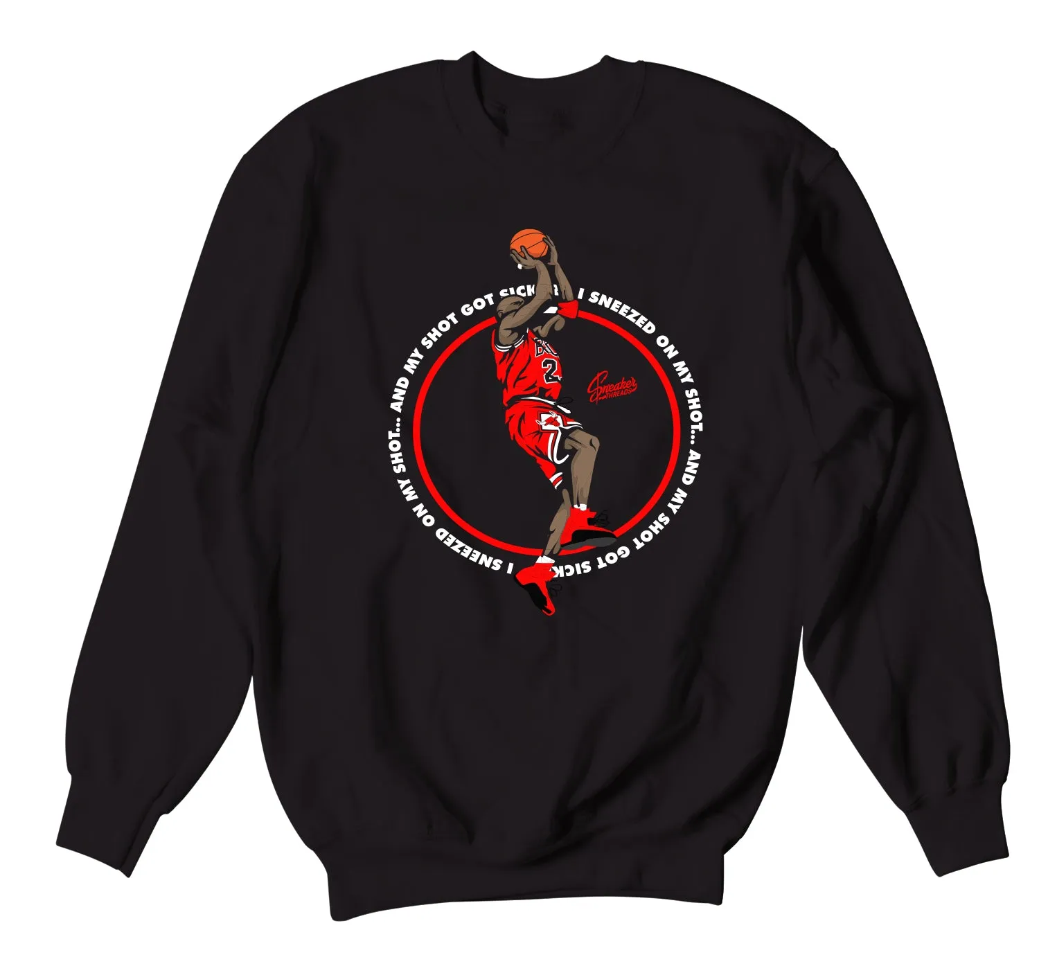 Retro 12 Reverse Flu Sweater - Sicker - Black