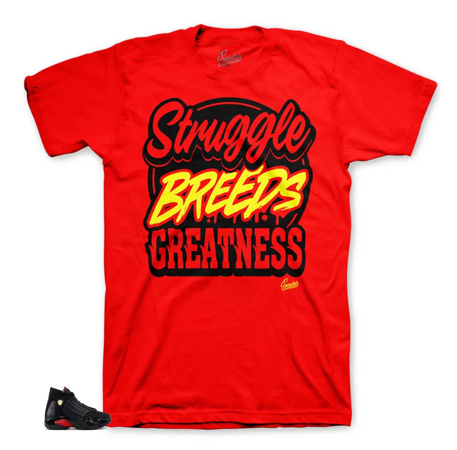 Retro 14 Last Shot Shirt - SBG - Red