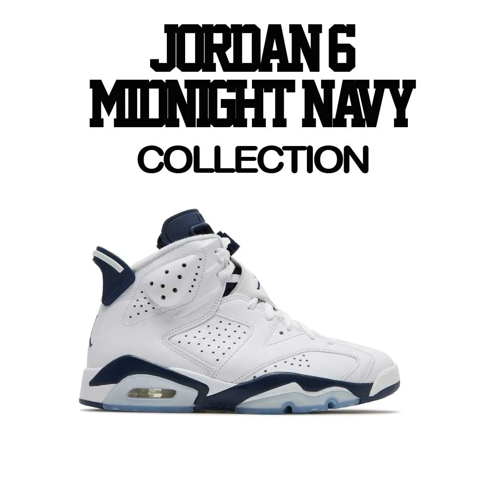 Retro 6 Midnight Navy Shirt - Nineties - White