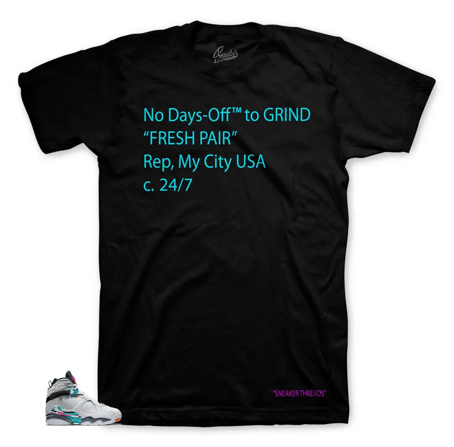 Retro 8 South Beach Shirt - Days-Off - Black