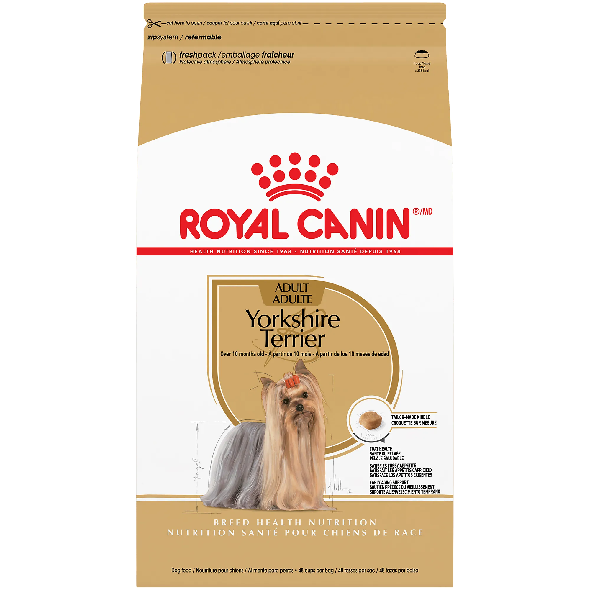 Royal Canin Breed Health Nutrition Yorkshire Terrier Adult Dry Dog Food, 2.5 lb