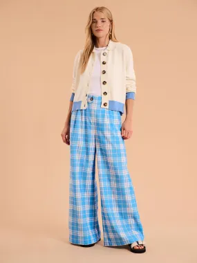 Samara Wide Leg Checked Trouser