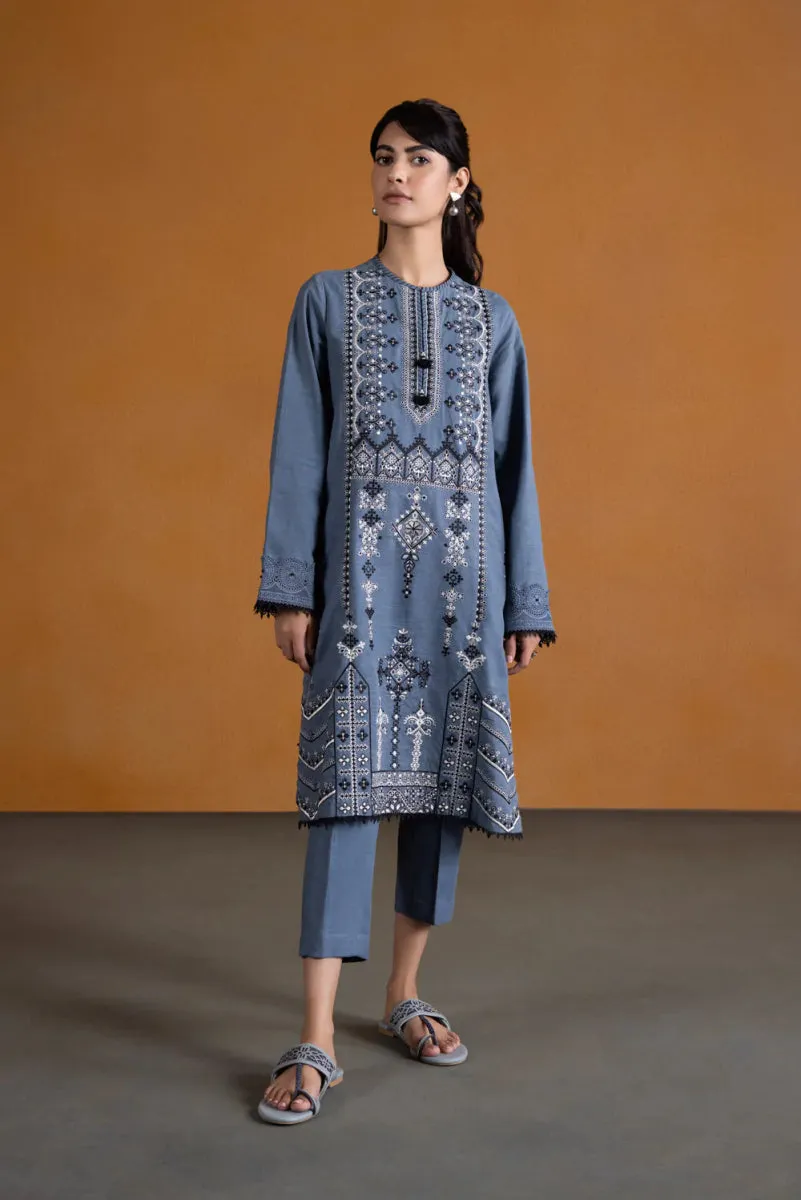 Sapphire Embroidered Khaddar 2 Piece Suit SAP130