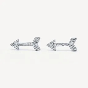 Silver Arrow Stud Earrings