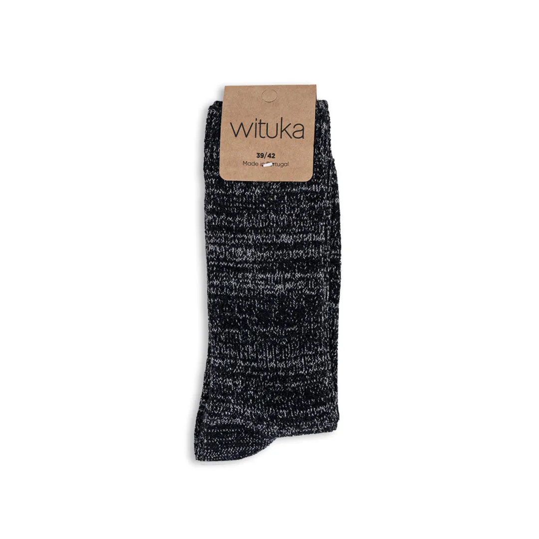 Socks Heather Black