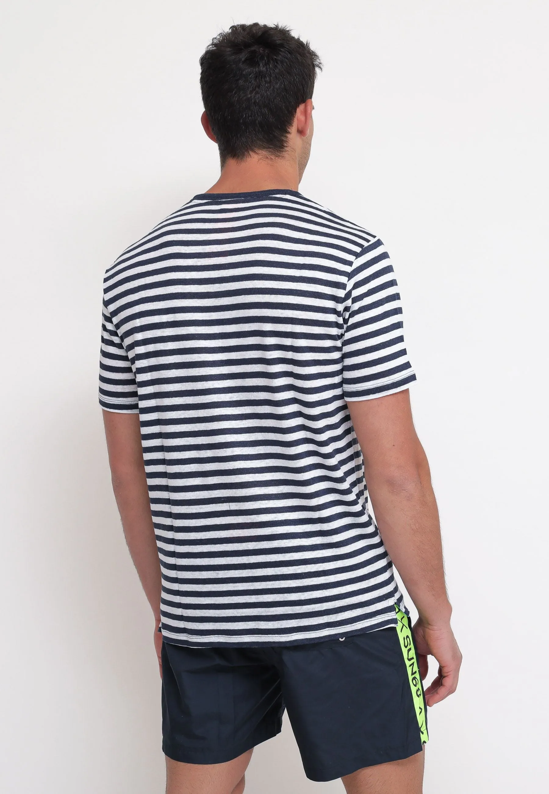 T-Shirt Stripes - Navy Blue/White