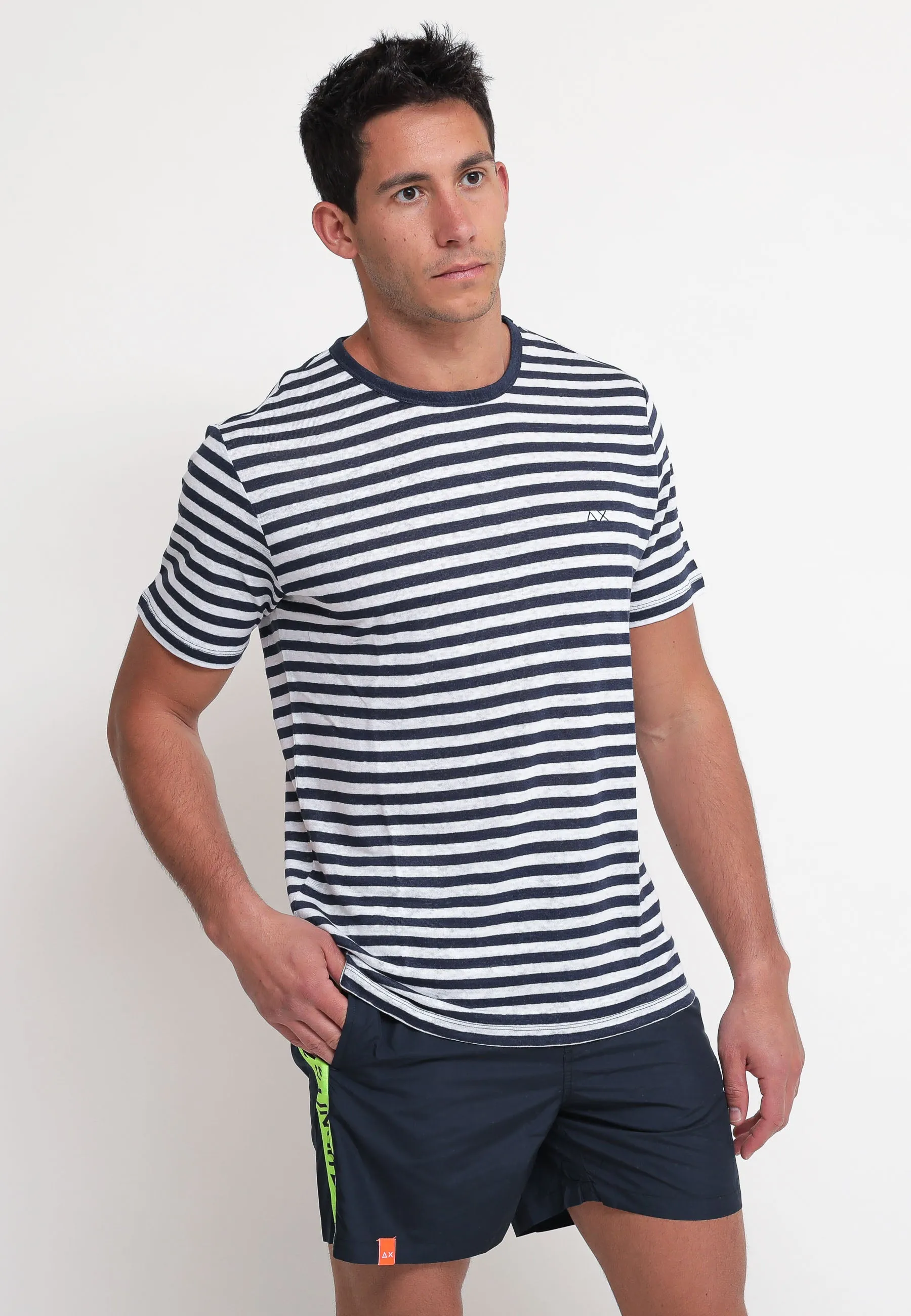 T-Shirt Stripes - Navy Blue/White