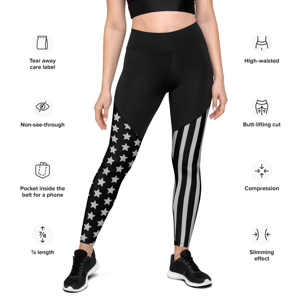 Thin Blue Line Premium Sports Leggings