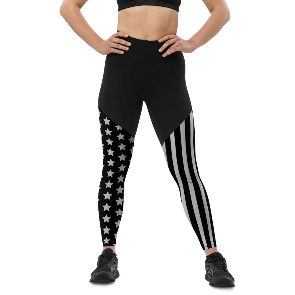 Thin Blue Line Premium Sports Leggings