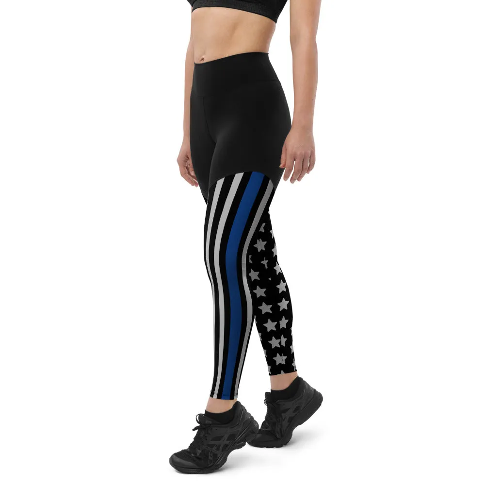 Thin Blue Line Premium Sports Leggings