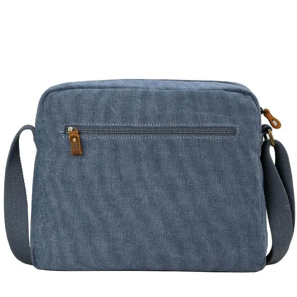 Troop London Organic Cotton Across Body Bag | Blue