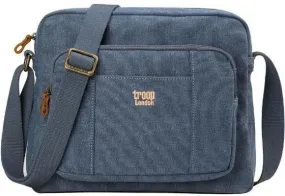 Troop London Organic Cotton Across Body Bag | Blue