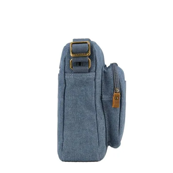 Troop London Organic Cotton Across Body Bag | Blue