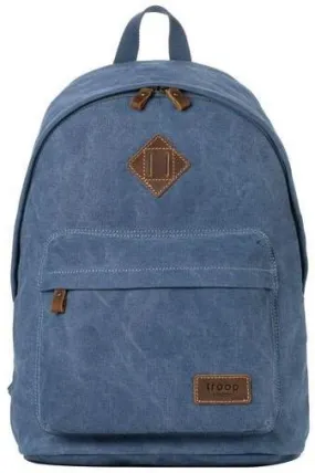 Troop London Organic Cotton Casual Day Backpack  | Blue