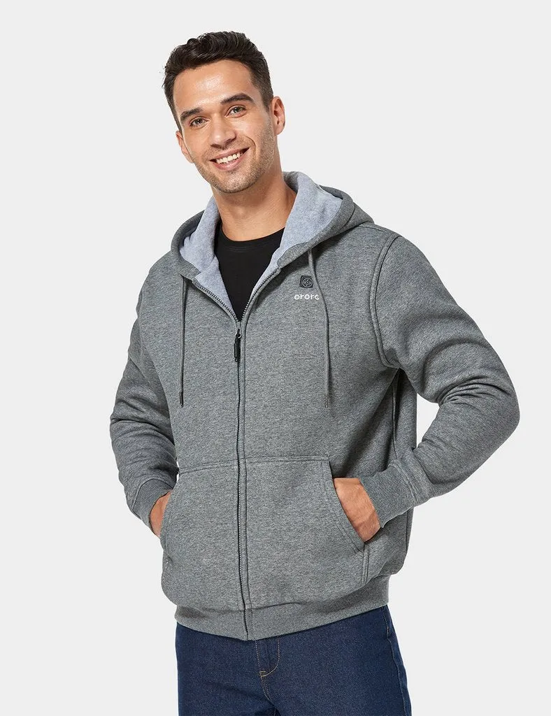 Unisex Heated Fleece Hoodie - Flecking Gray