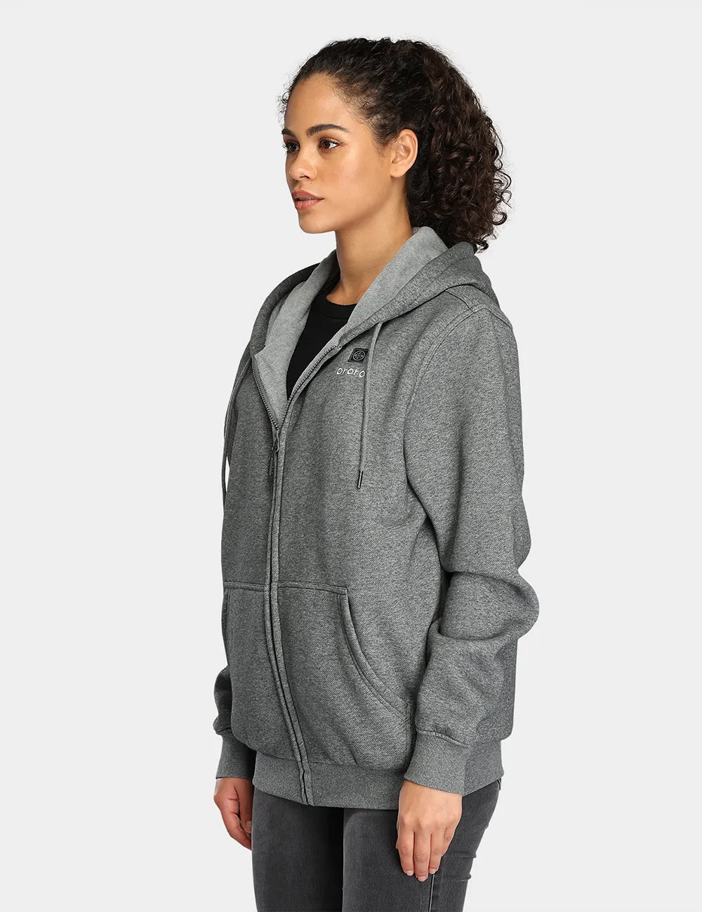 Unisex Heated Fleece Hoodie - Flecking Gray