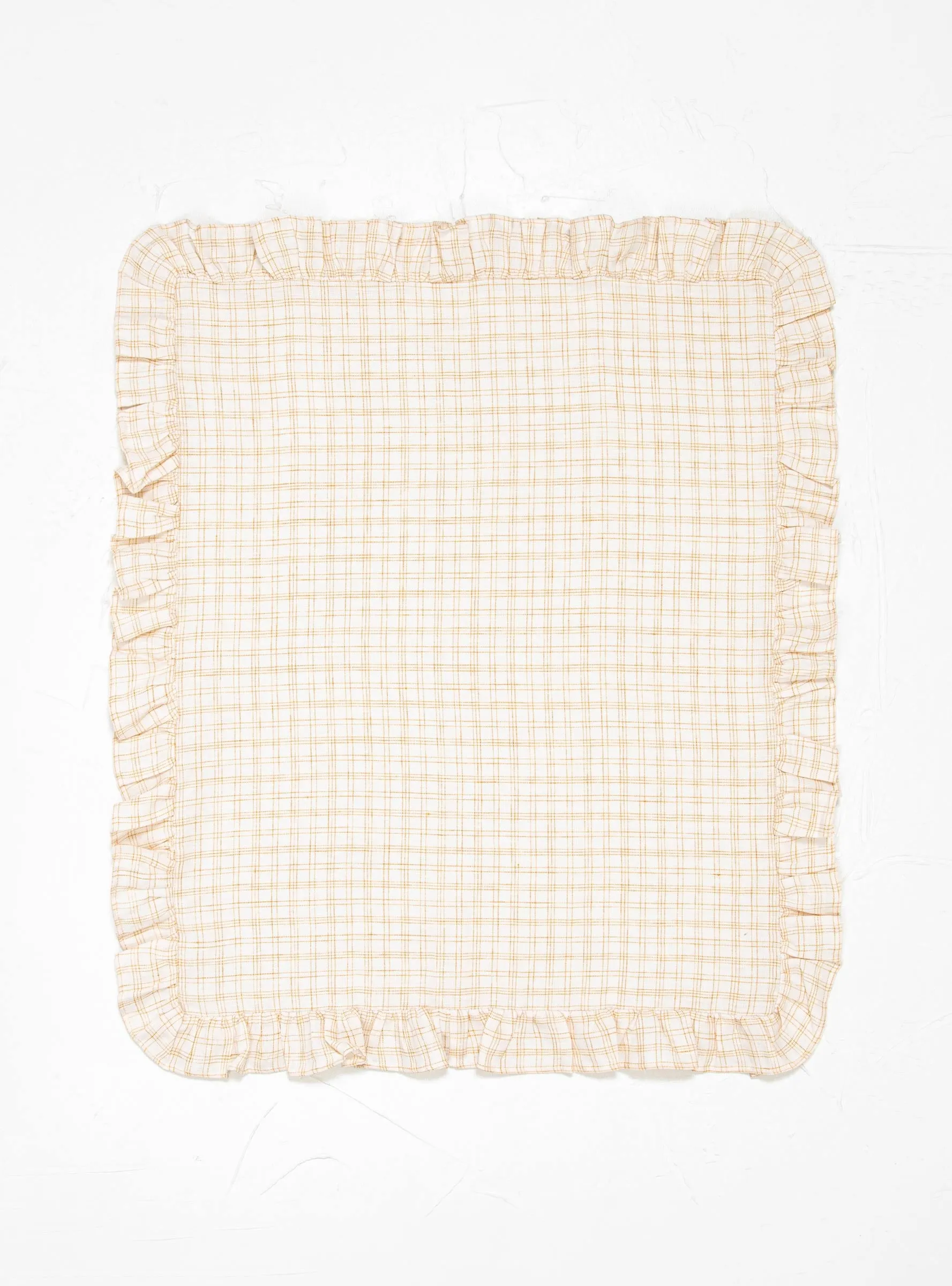 Vanukas Tea Towel Off White & Orange Check