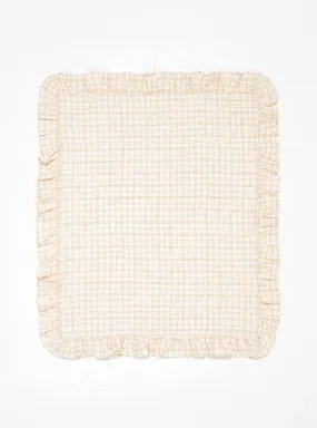 Vanukas Tea Towel Off White & Orange Check