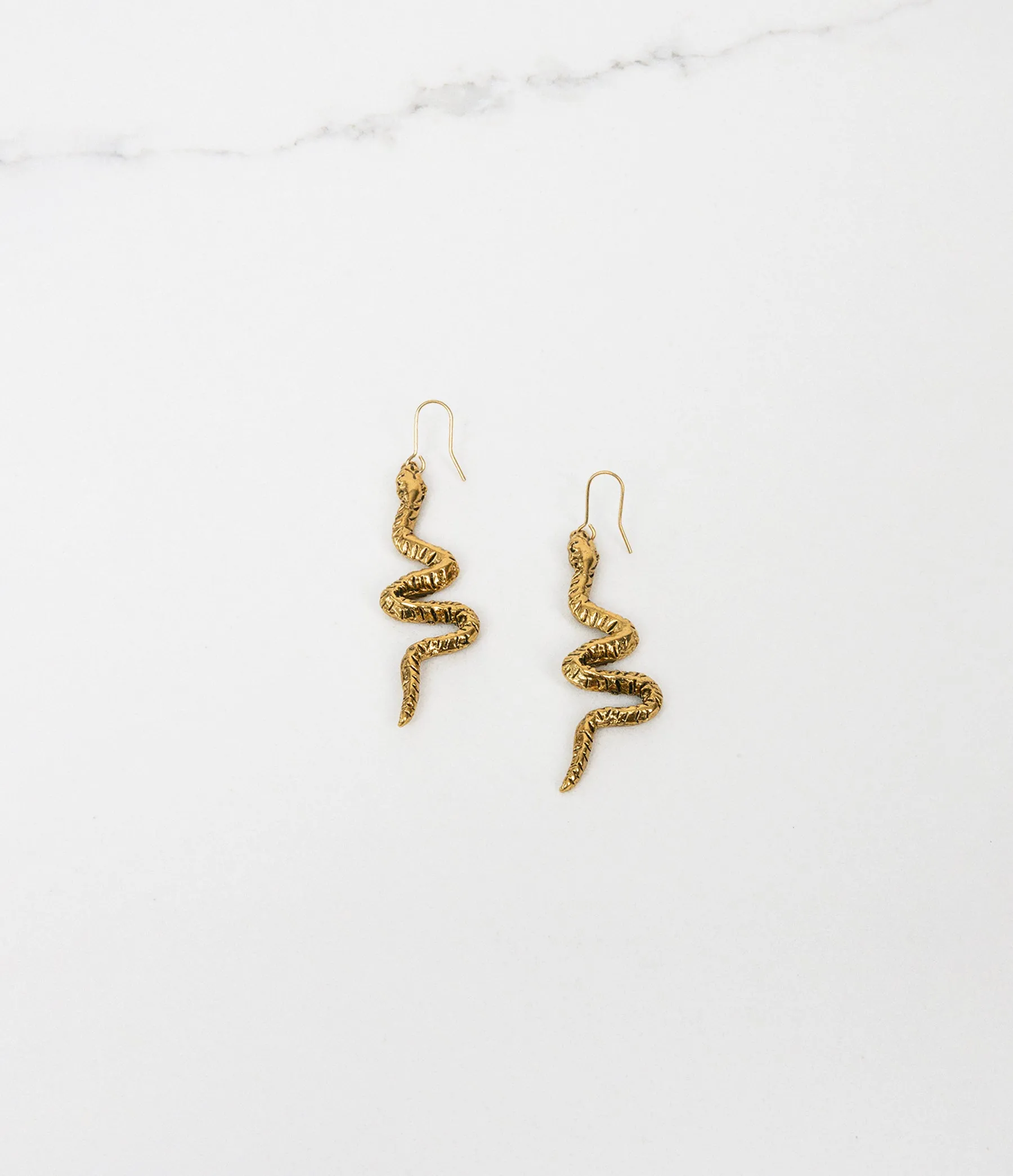 Vertical Snake Earrings