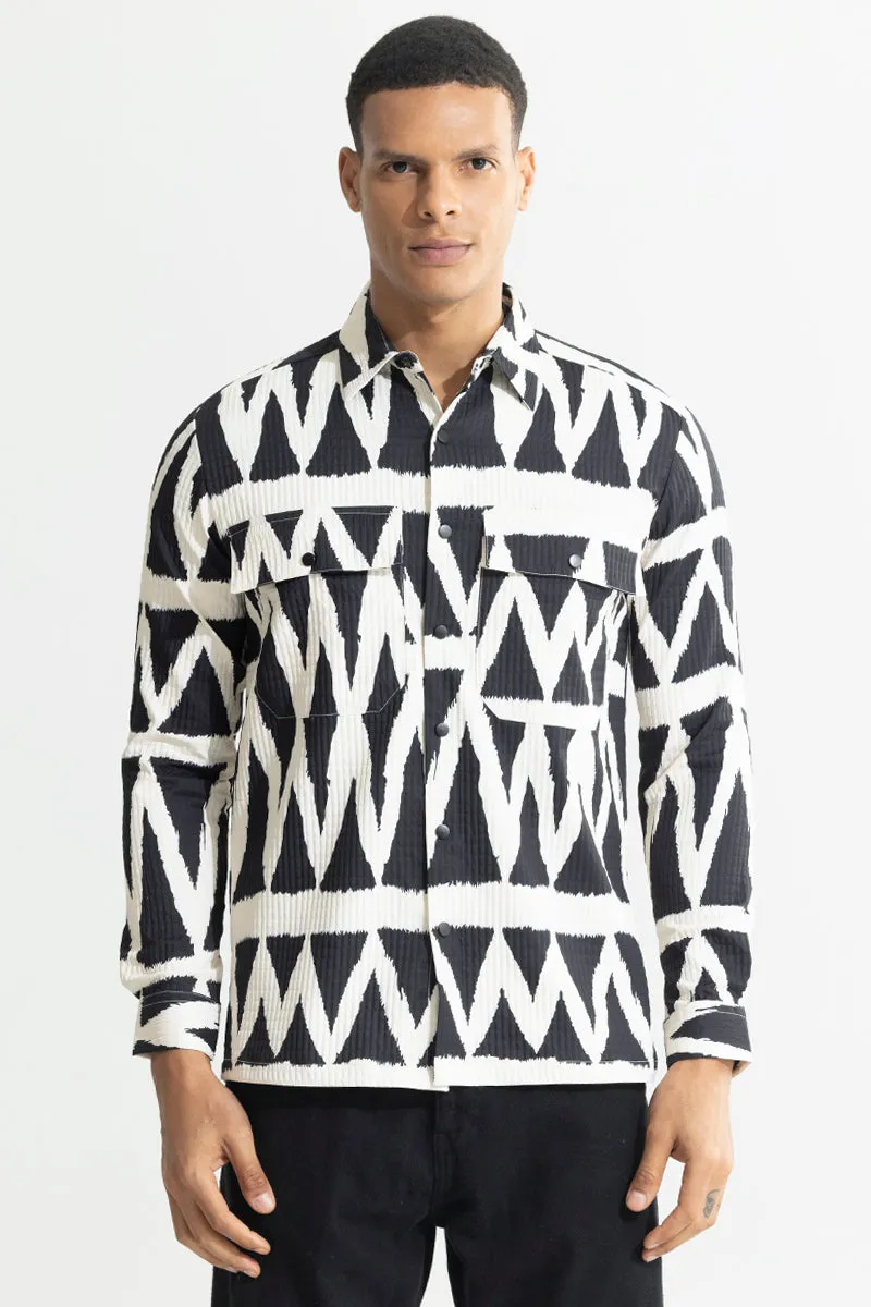 Vibrant Zigzag Black Overshirt