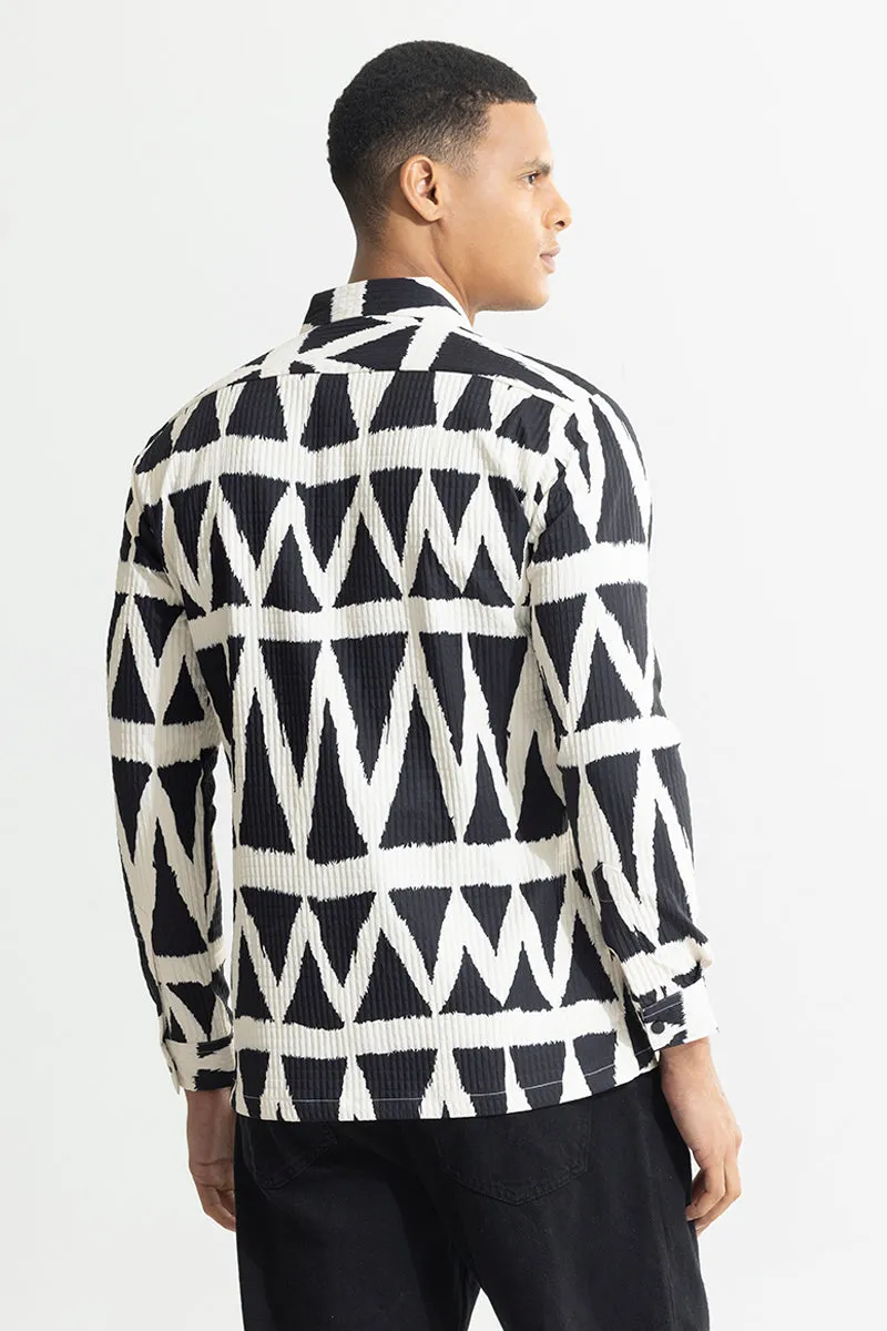 Vibrant Zigzag Black Overshirt