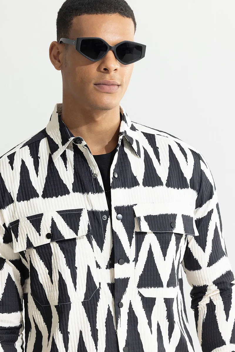 Vibrant Zigzag Black Overshirt